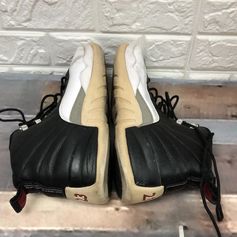 Jordan 12‎ retro playoff black & white jumpman mens size 9.5
